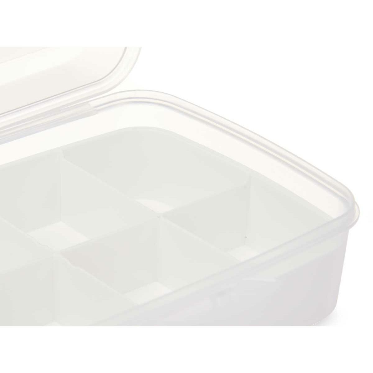 Caja con compartimentos Kinvara Blanco Transparente Plástico (12 Unidades)