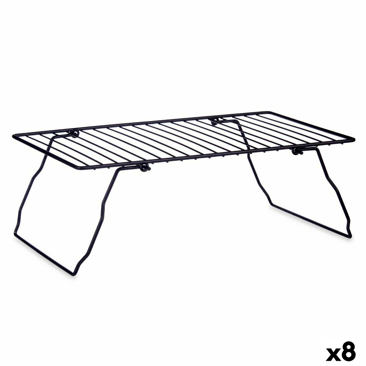 Estante Plegable Kinvara Negro 37.5 x 23 x 13 cm 37 x 3,5 x 23,5 cm 37,5 x 3,5 x 24 cm 24 x 37,5 x 24,5 cm (8 Unidades)