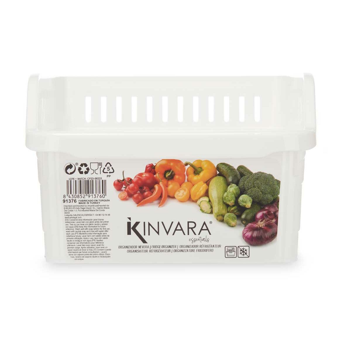 Organizador para Nevera Kinvara Blanco 20,3 x 12,8 x 30,5 cm