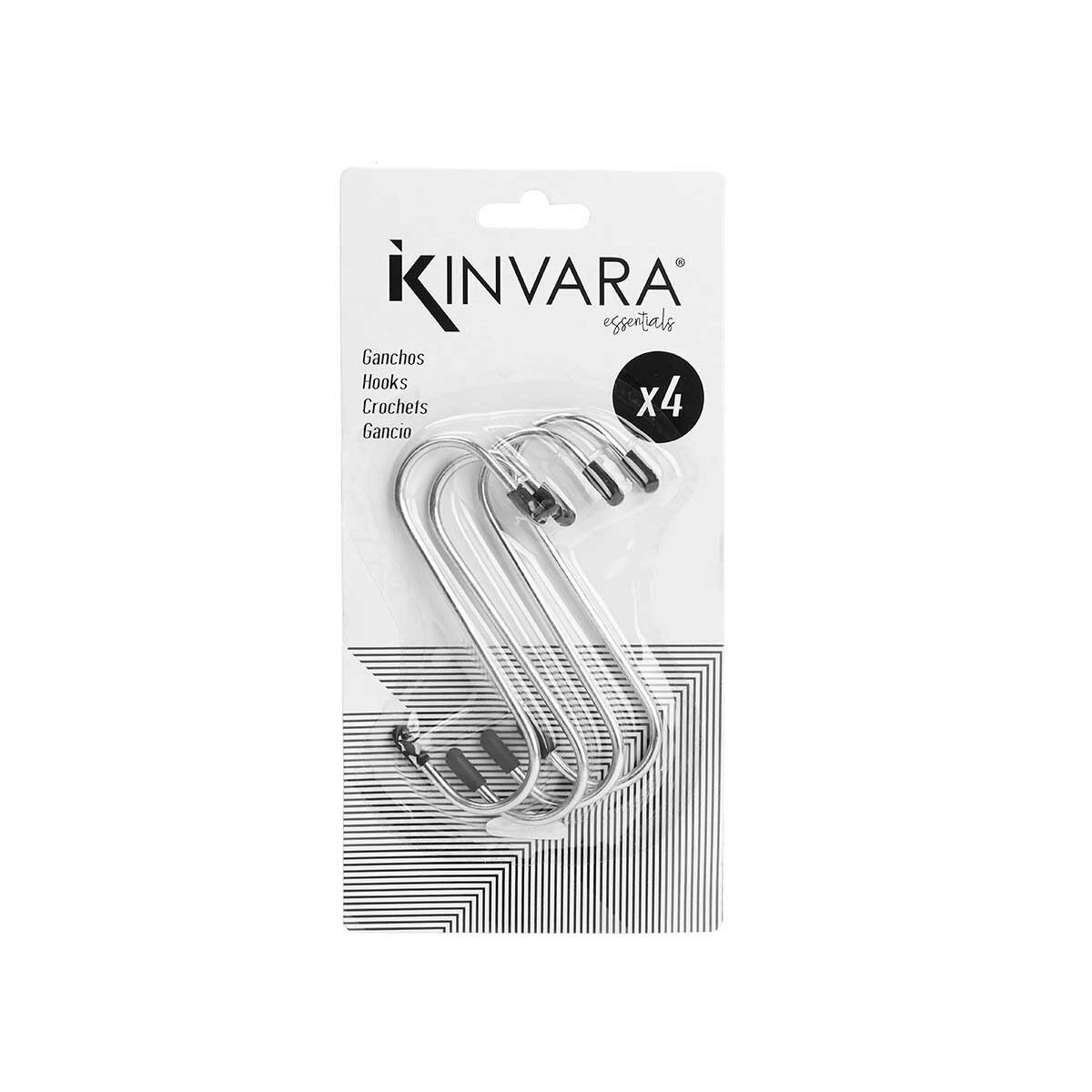 Gancho para colgar Kinvara Plateado Plata Metal 10,3 x 21 x 2 cm Set (12 Unidades)