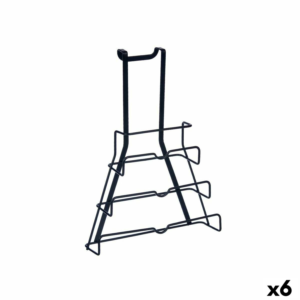Soporte para Utensilios de Cocina Kinvara Metal Hierro 27 x 37 x 9 cm 27 x 35,5 x 9 cm Tapa para Sartén (6 Unidades)