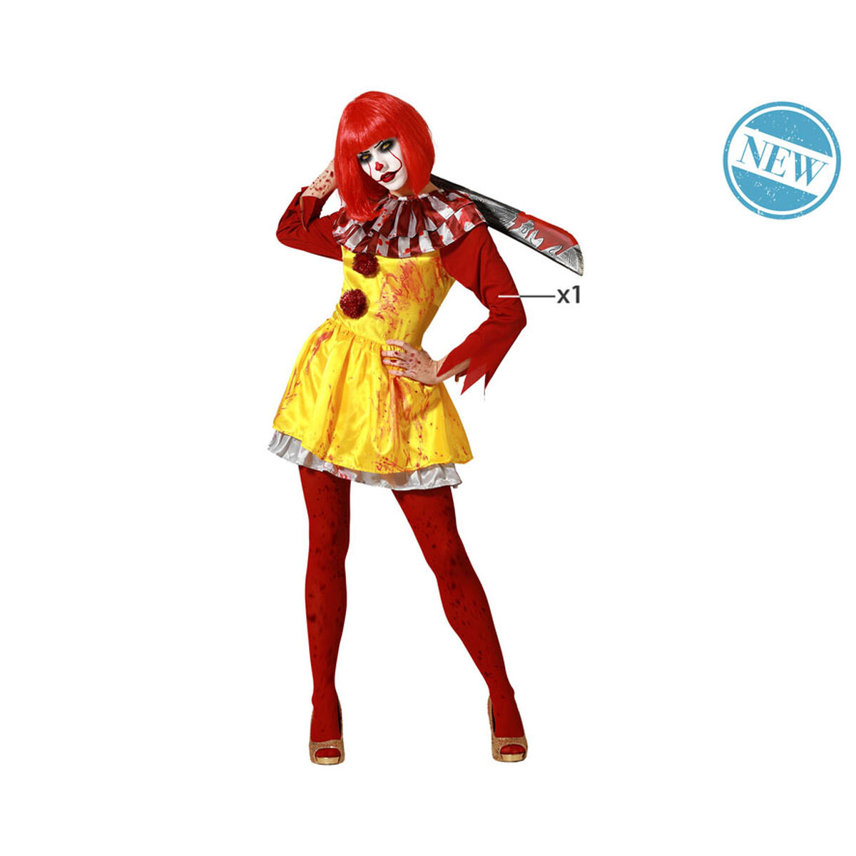 Disfraz para Adultos Payaso Sangriento Mujer