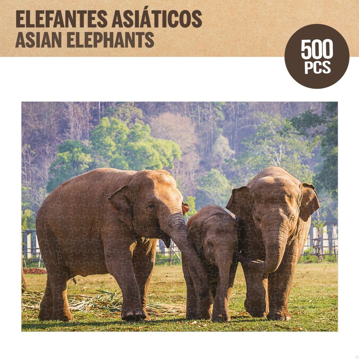 Puzzle Colorbaby Elephant 500 Piezas 6 Unidades 61 x 46 x 0,1 cm