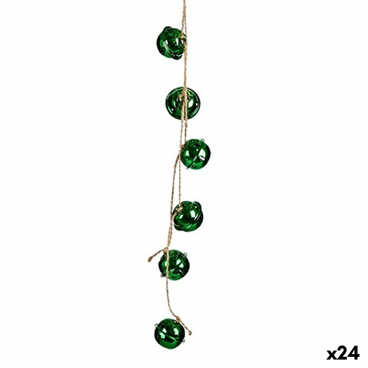 Adorno Navideño Krist+ Verde Plástico Cascabel 58 x 3 x 3 cm (24 Unidades)