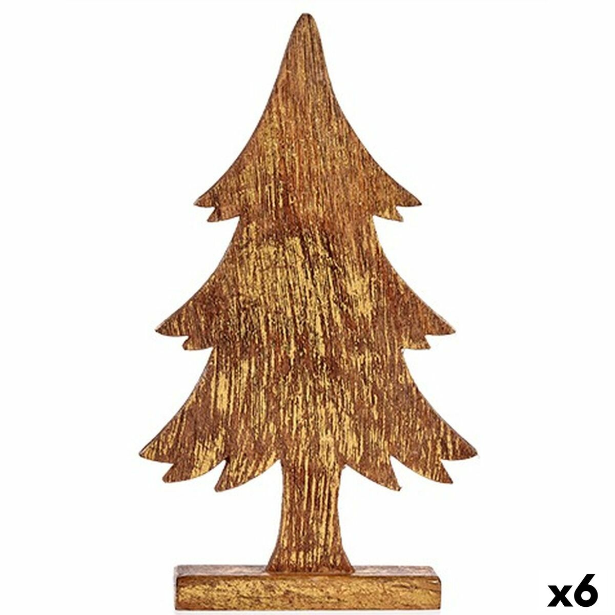 Figura Decorativa Krist+ Dorado Árbol de Navidad 5 x 39 x 22 cm (6 Unidades)