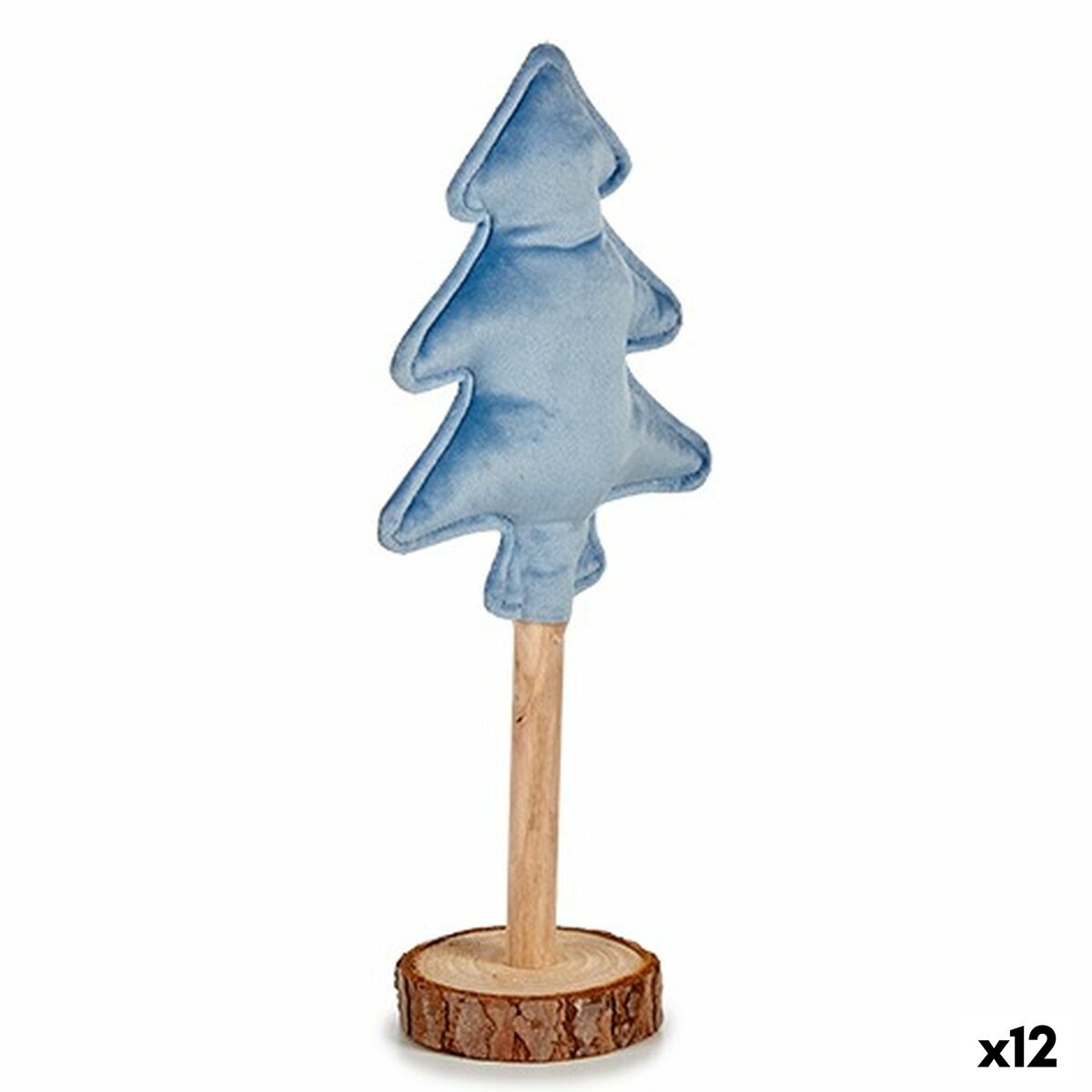 Árbol de Navidad Krist+ Azul Poliéster Madera 9,5 x 32 x 13 cm (12 Unidades)