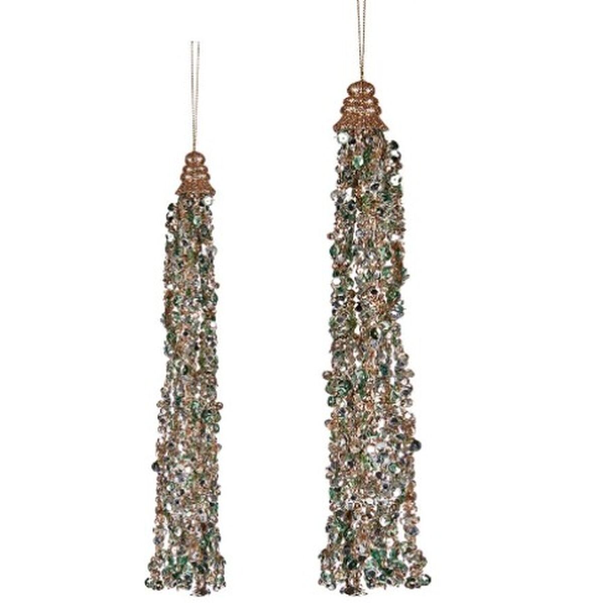 Adorno Navideño Krist+ Azul Champagne Guirnaldas 3,5 x 2,5 x 35,5 cm Colgante (24 Unidades)