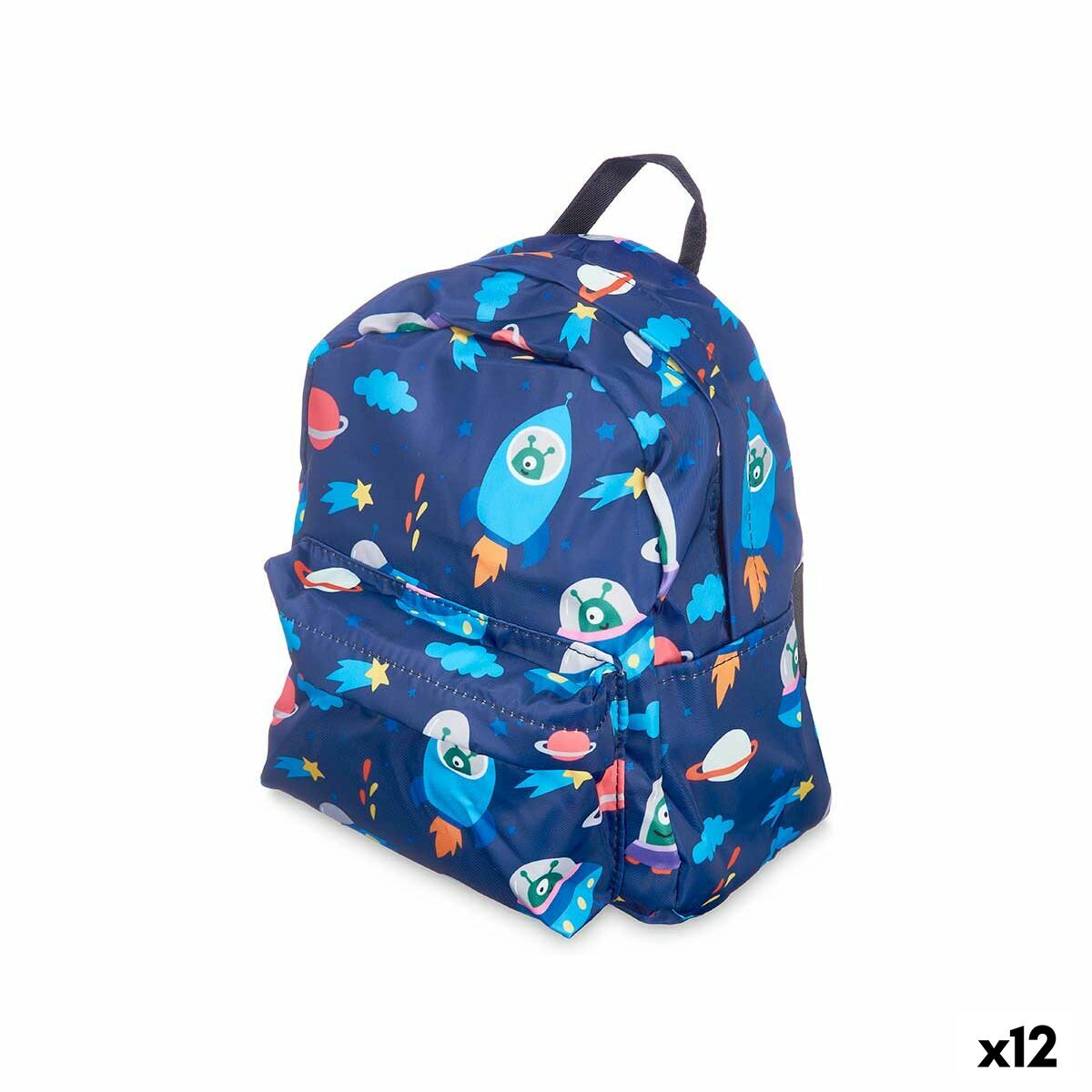 Mochila Escolar Pincello Multicolor 28 x 12 x 22 cm 22 x 28 x 12 cm Nave Espacial (12 Unidades)