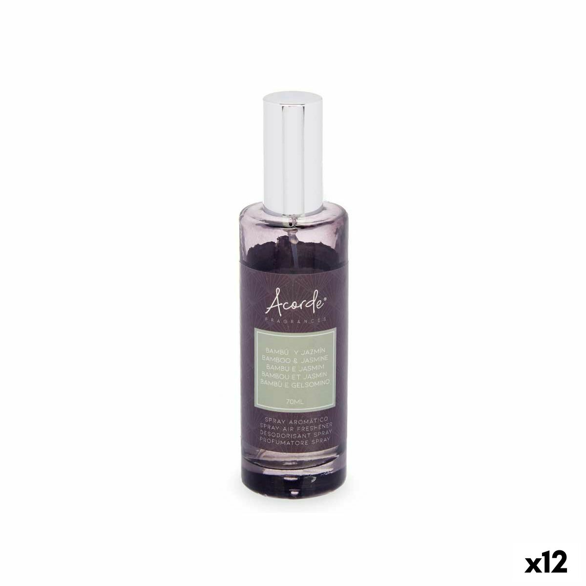 Spray Ambientador Acorde Bambú Jazmín 70 ml (12 Unidades)