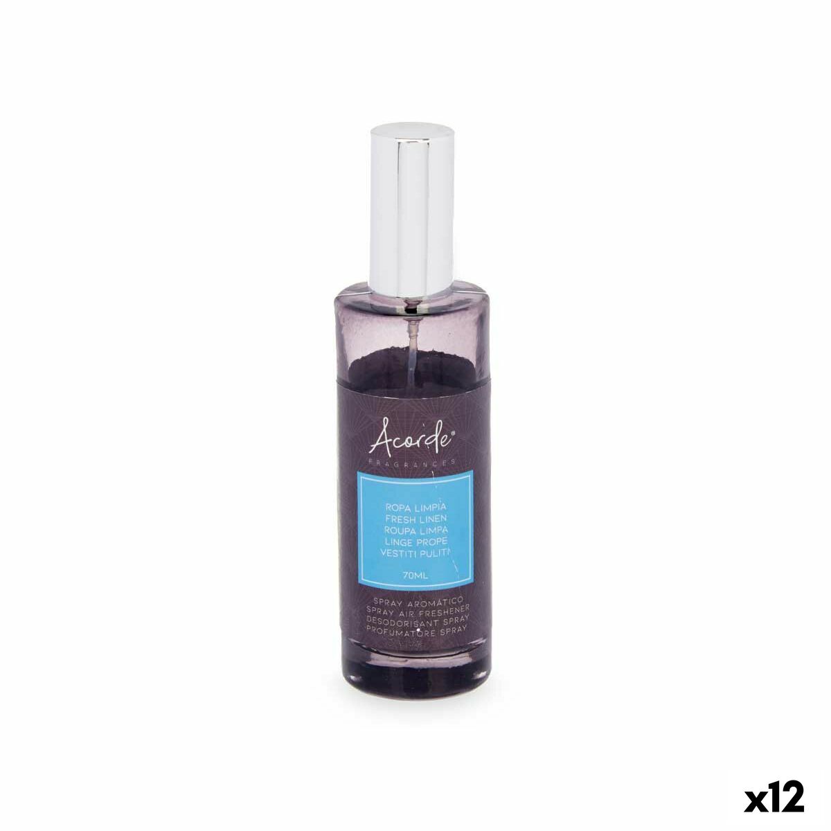 Spray Ambientador Acorde Ropa Limpia 70 ml (12 Unidades)