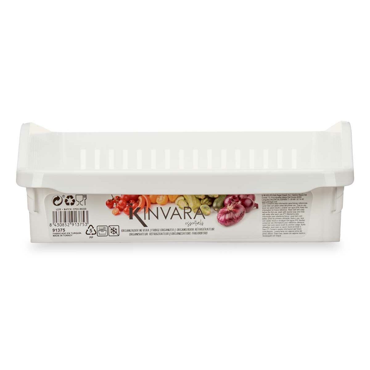 Organizador para Nevera Kinvara Blanco 26 x 9,3 x 30,5 cm