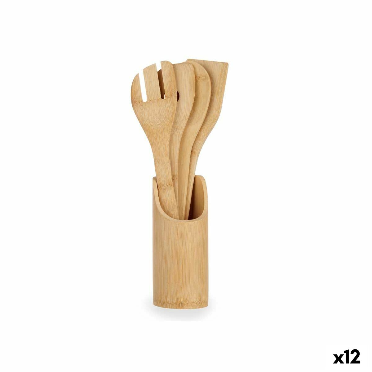 Juego de Utensilios de Cocina Kinvara Bambú 8 x 32 x 8 cm (12 Unidades)