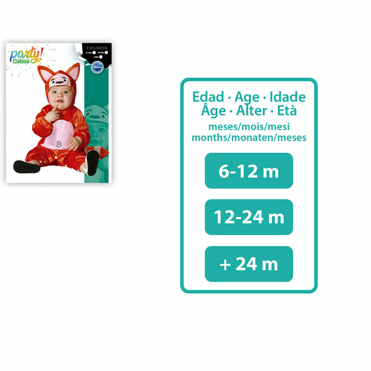 Disfraz para Bebés Rojo Oso Panda