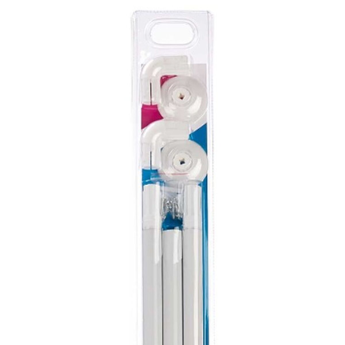 Barra de ducha Berilo Blanco Aluminio 90 x 90 cm 113 x 2,5 x 7,5 cm Cortina de Ducha (18 Unidades)