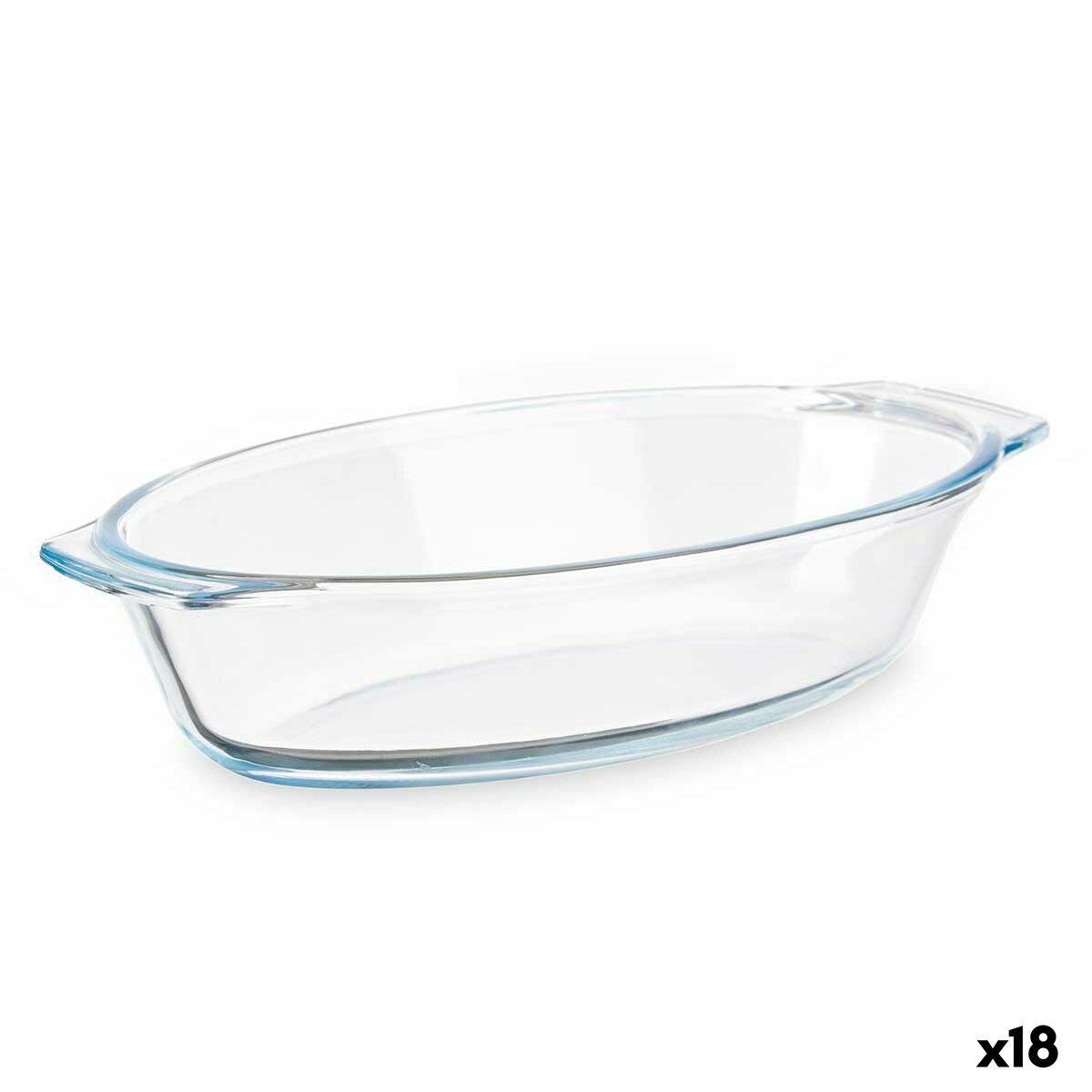 Fuente de Cocina Vivalto Transparente Vidrio de Borosilicato 700 ml 23,6 x 5,3 x 13 cm Con asas (18 Unidades)