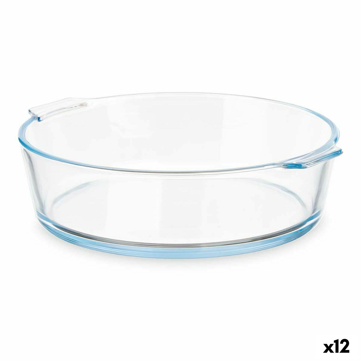 Fuente de Cocina Vivalto Transparente Vidrio de Borosilicato 1,6 L 23 x 6 x 20 cm 23 x 6 x 21 cm Con asas (12 Unidades)