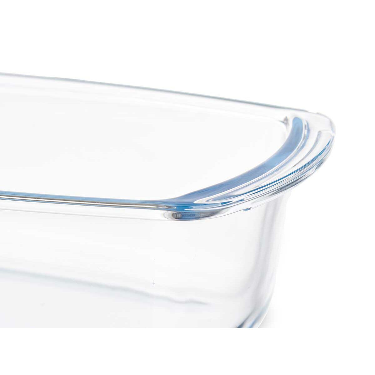 Fuente de Cocina Vivalto Transparente Vidrio de Borosilicato 1,6 L 27 x 7,2 x 14 cm Con asas (12 Unidades)
