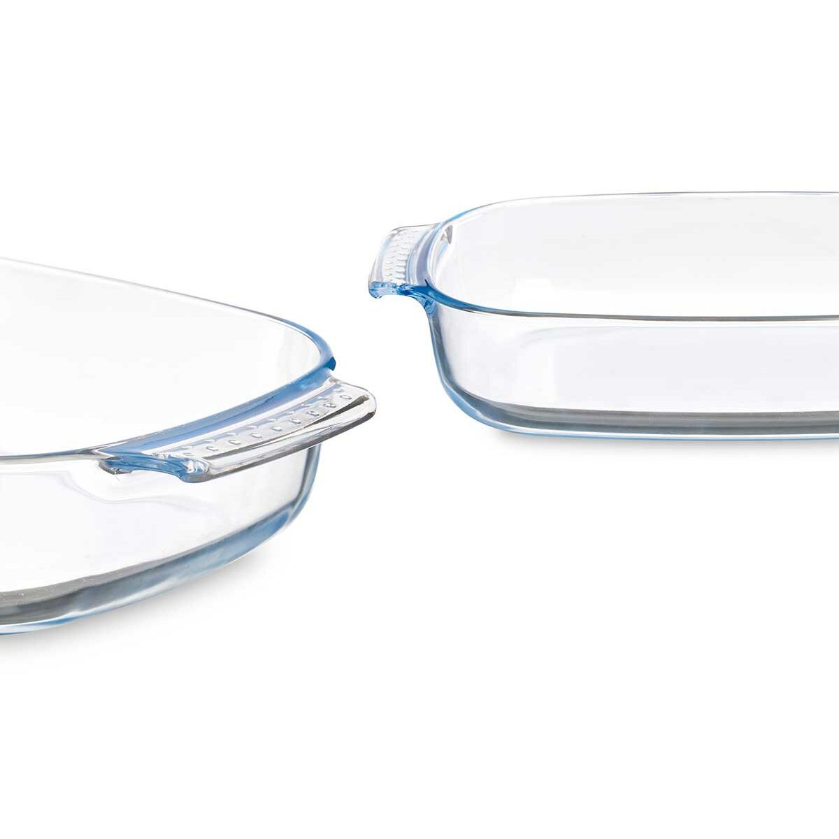 Fuente de Cocina Vivalto Transparente Vidrio de Borosilicato 3,8 L 38 x 6,5 x 25,4 cm Con asas (6 Unidades)