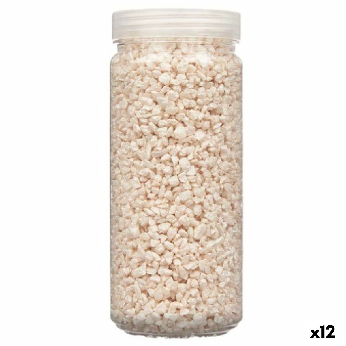 Piedras Decorativas Gift Decor Crema 2 - 5 mm 700 g 6,5 x 15,5 x 6,5 cm 6,2 x 15,3 x 6,2 cm (12 Unidades)