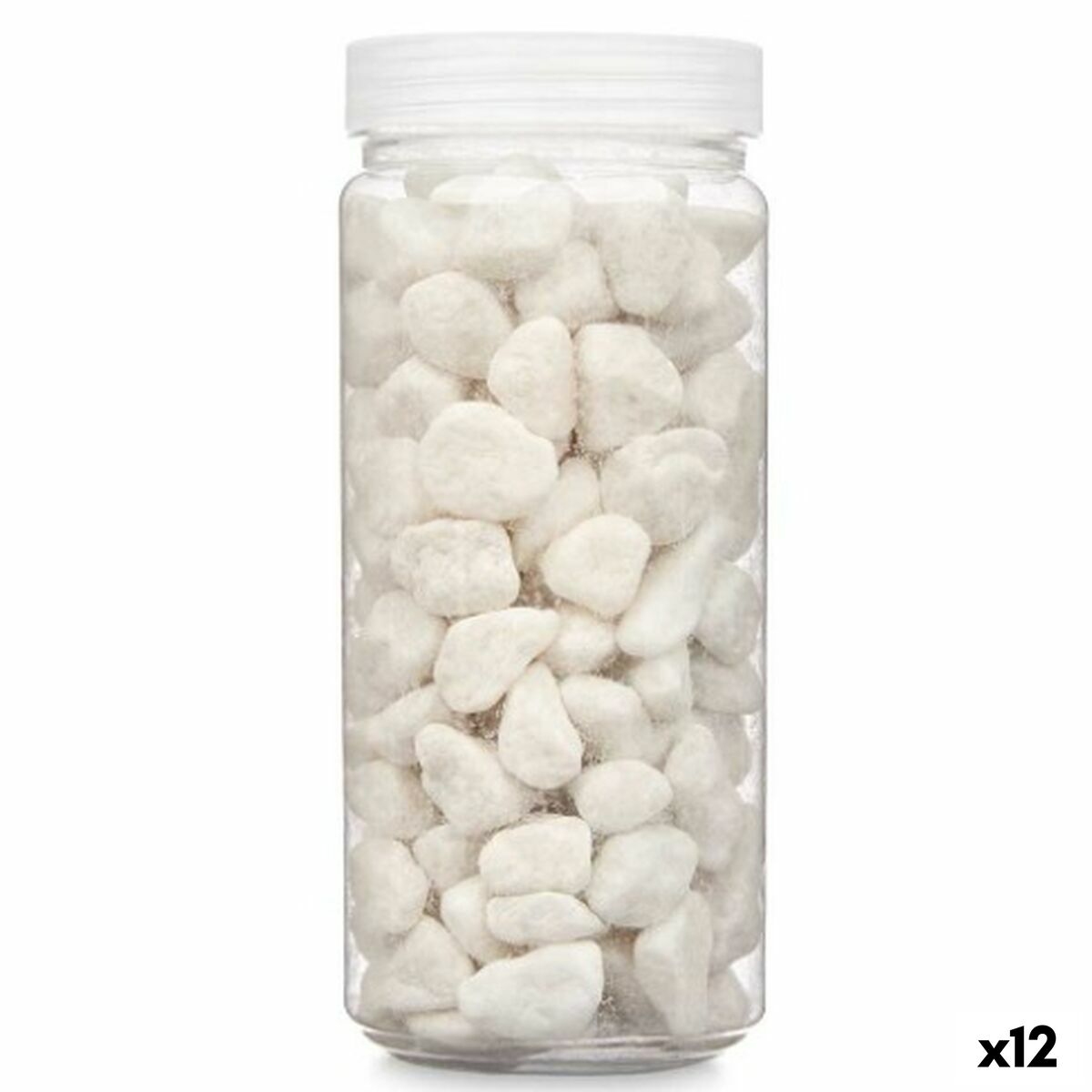 Piedras Decorativas Gift Decor Blanco 10 - 20 mm 700 g 6,2 x 15,3 x 6,2 cm 6,5 x 15,8 x 6,5 cm (12 Unidades)