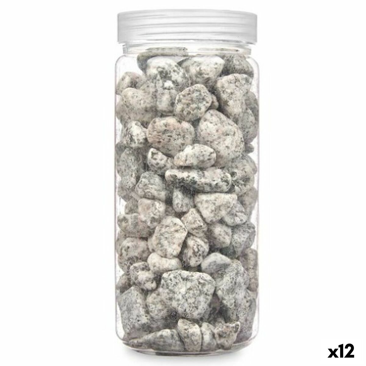 Piedras Decorativas Gift Decor Gris 10 - 20 mm 700 g 6,2 x 15,3 x 6,2 cm 6,5 x 15,8 x 6,5 cm (12 Unidades)