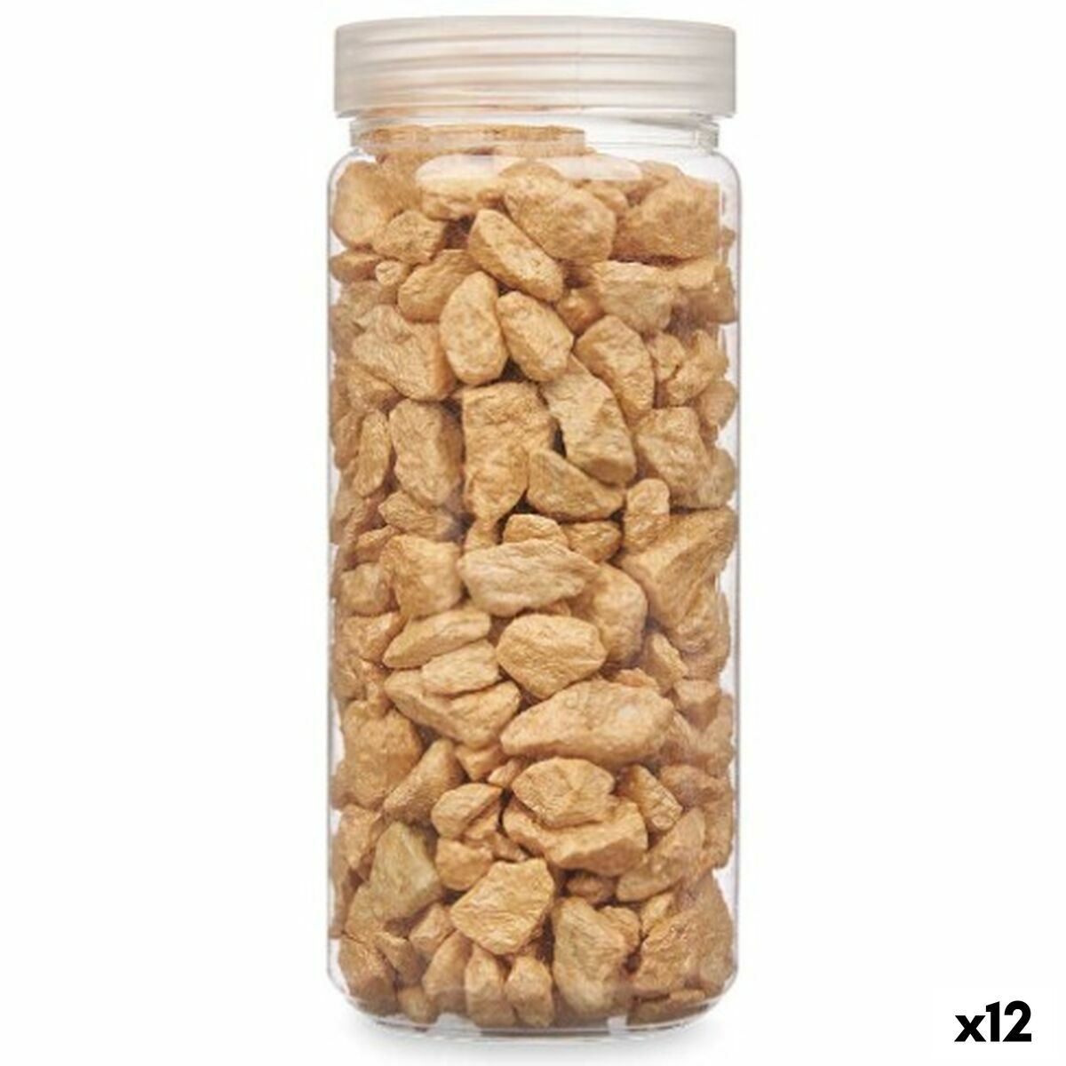 Piedras Decorativas Gift Decor Beige 10 - 20 mm 700 g 6,2 x 15,3 x 6,2 cm 6,5 x 15,8 x 6,5 cm (12 Unidades)