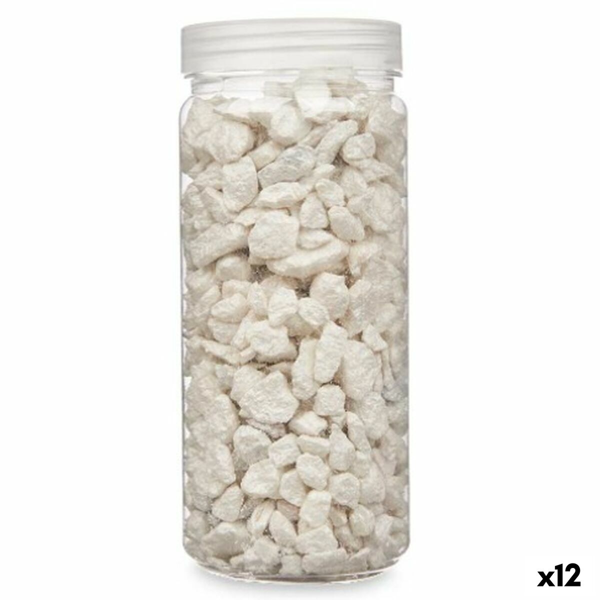 Piedras Decorativas Gift Decor Blanco 10 - 20 mm 700 g 6,2 x 15,3 x 6,2 cm 6,5 x 15,8 x 6,5 cm (12 Unidades)