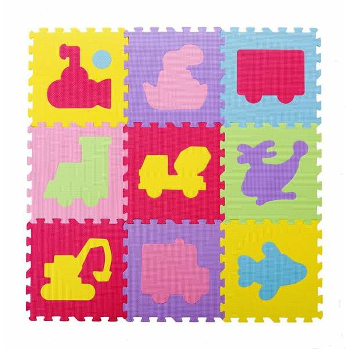 Puzzle Infantil 9 Piezas 30 x 30 x 1 cm Transportes