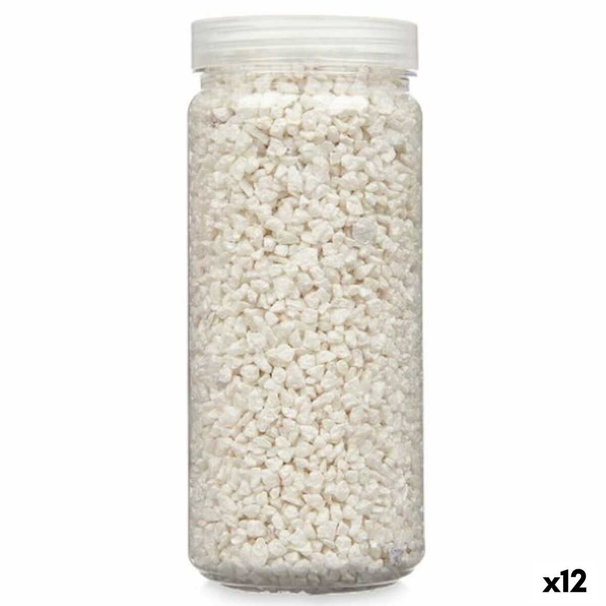 Piedras Decorativas Gift Decor Blanco 2 - 5 mm 700 g 6,5 x 15,5 x 6,5 cm 6,2 x 15,3 x 6,2 cm 6,5 x 15,8 x 6,5 cm (12 Unidades)