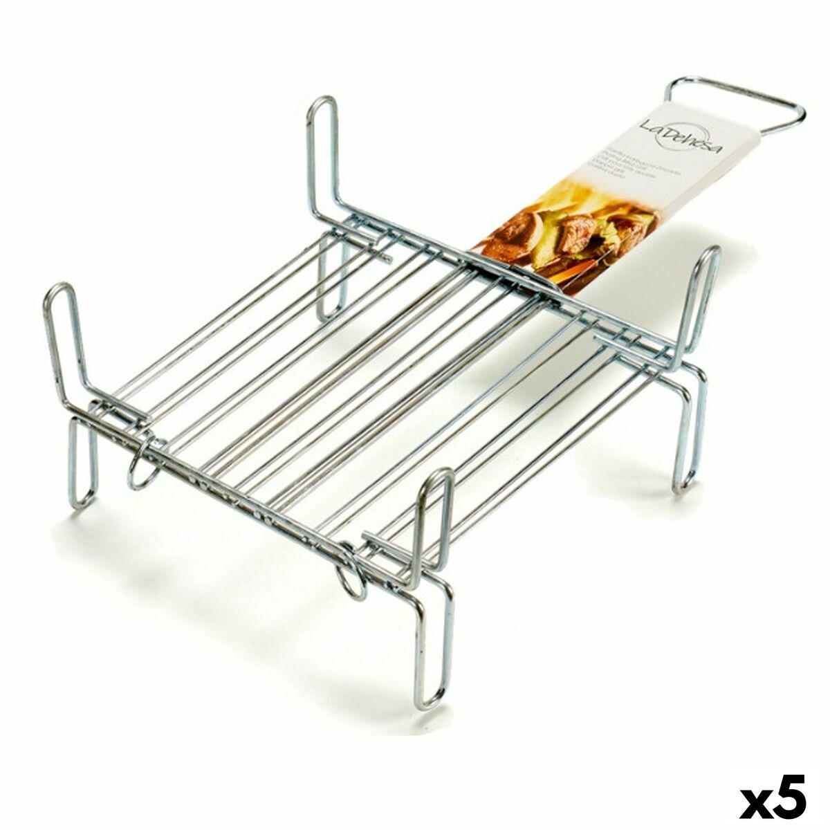 Parrilla La Dehesa Acero zincado 25 x 25 cm 26,3 x 16,5 x 52 cm Doble (5 Unidades)