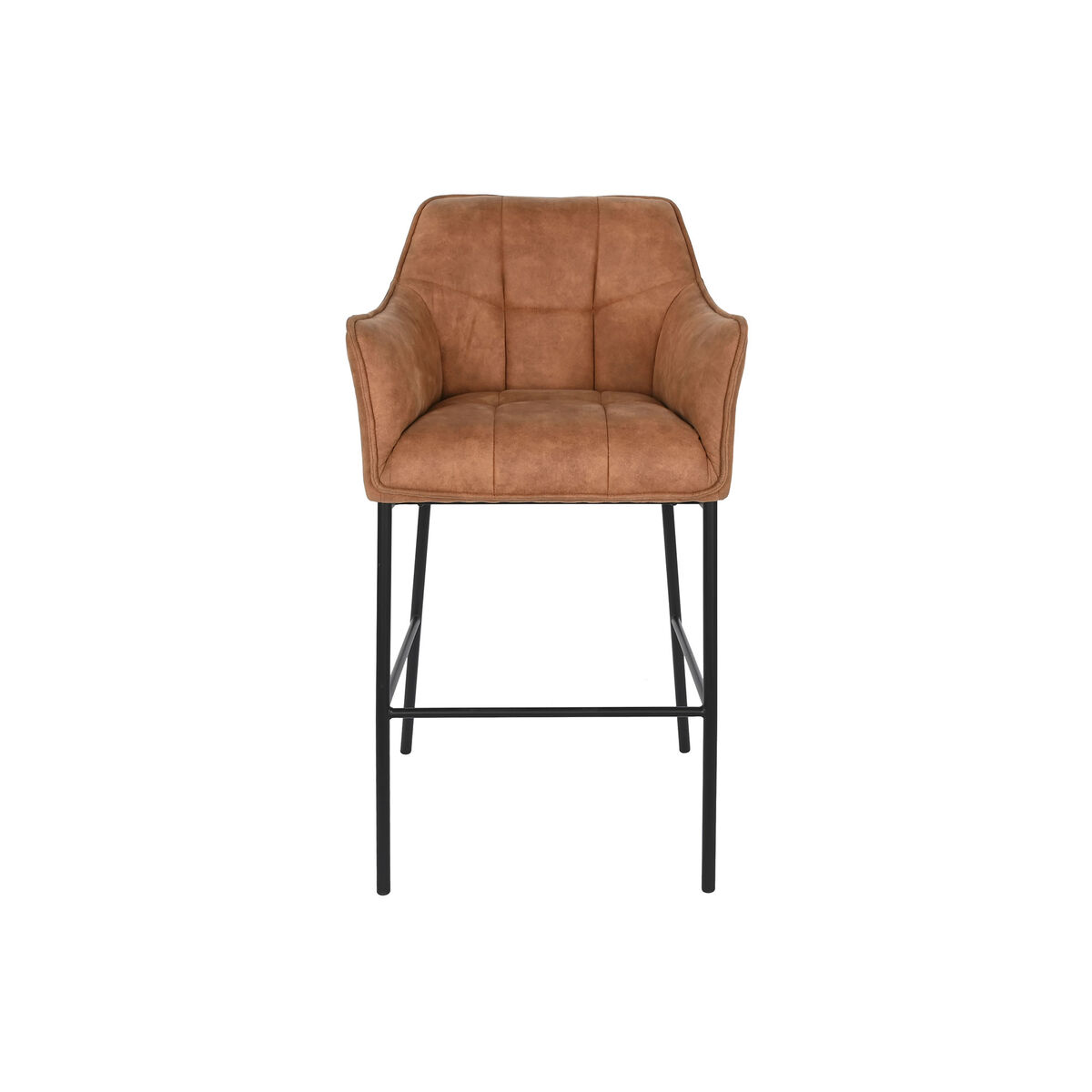 Taburete DKD Home Decor Negro Camel Metal 59 x 60 x 107 cm