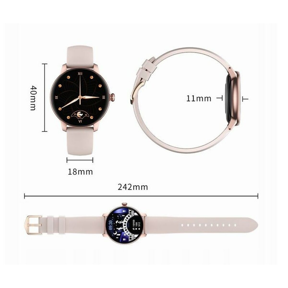 Smartwatch Oromed LADY GOLD NEXT Dorado Sí 1,09"