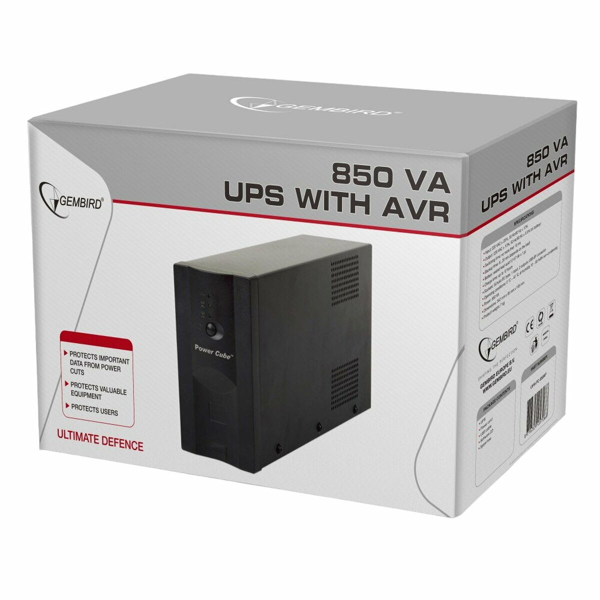 SAI Interactivo GEMBIRD UPS-PC-850AP 520 W