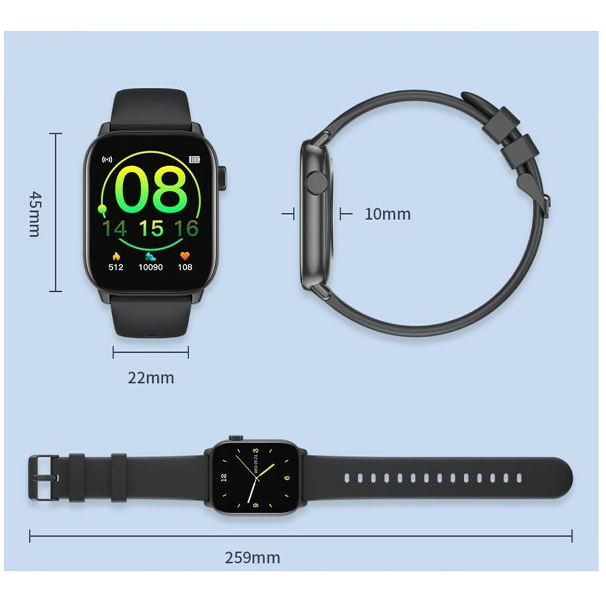 Smartwatch Oromed SMART FIT 5 Negro Sí 1,69"