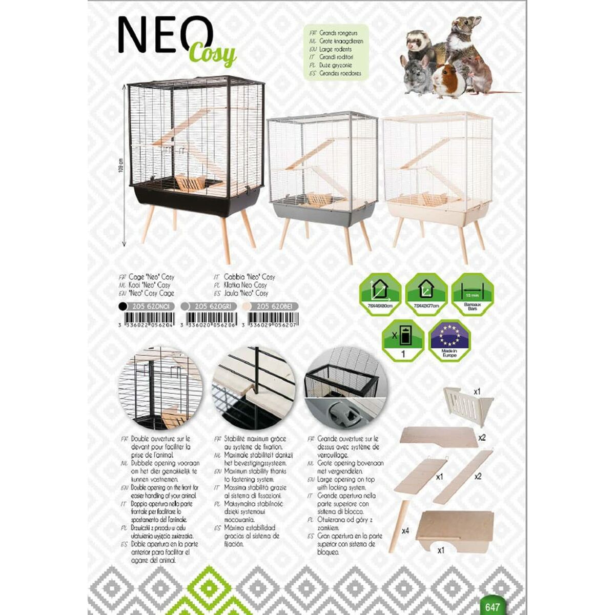 Jaula Zolux                                 78 cm Madera Metal/Plástico (1 Pieza)