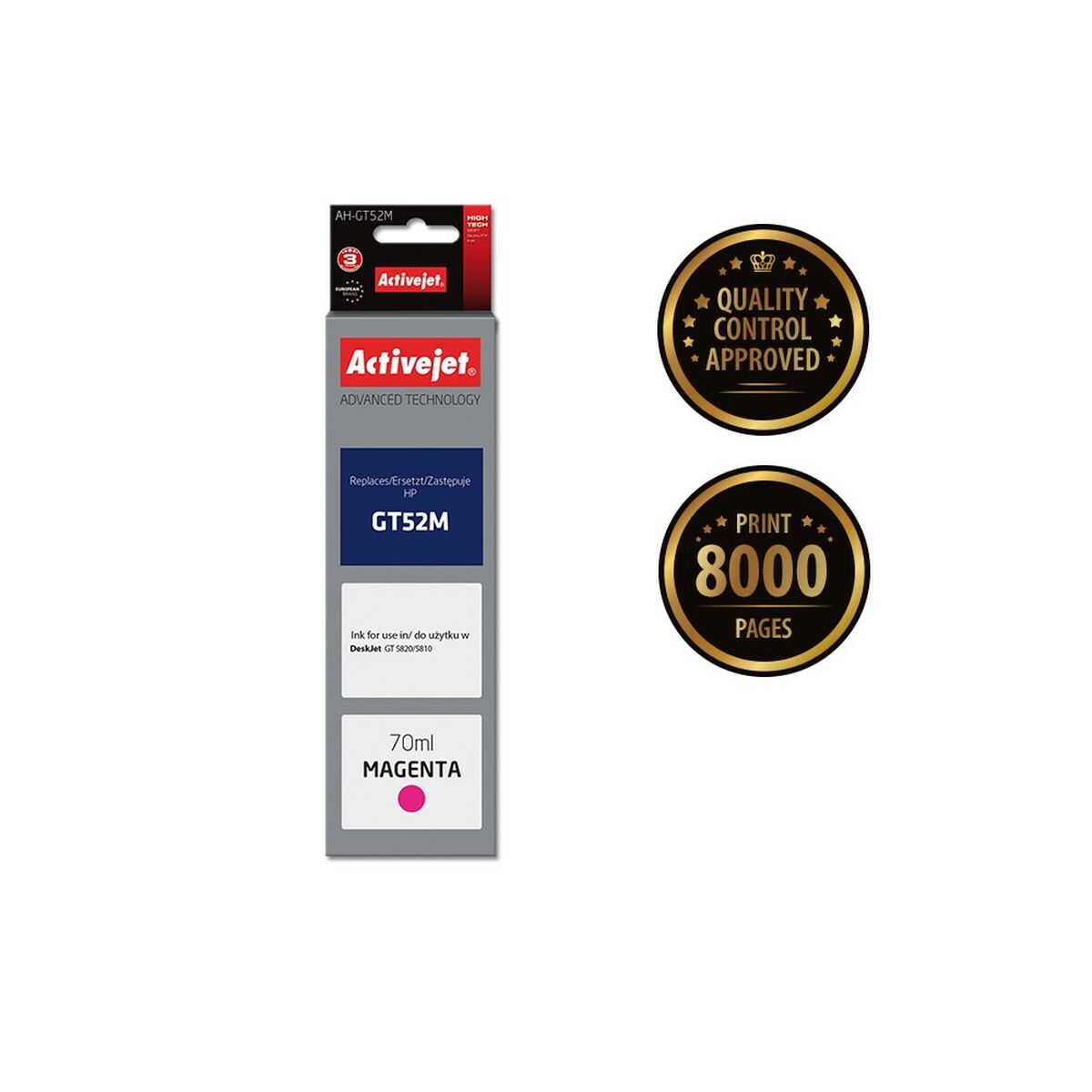 Cartucho de Tinta Original Activejet AH-GT52M Magenta