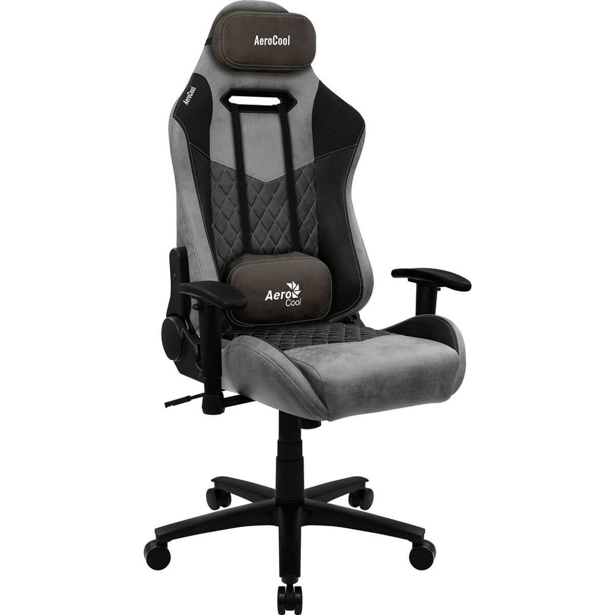 Silla Gaming Aerocool DUKE AeroSuede 180º Negro Gris