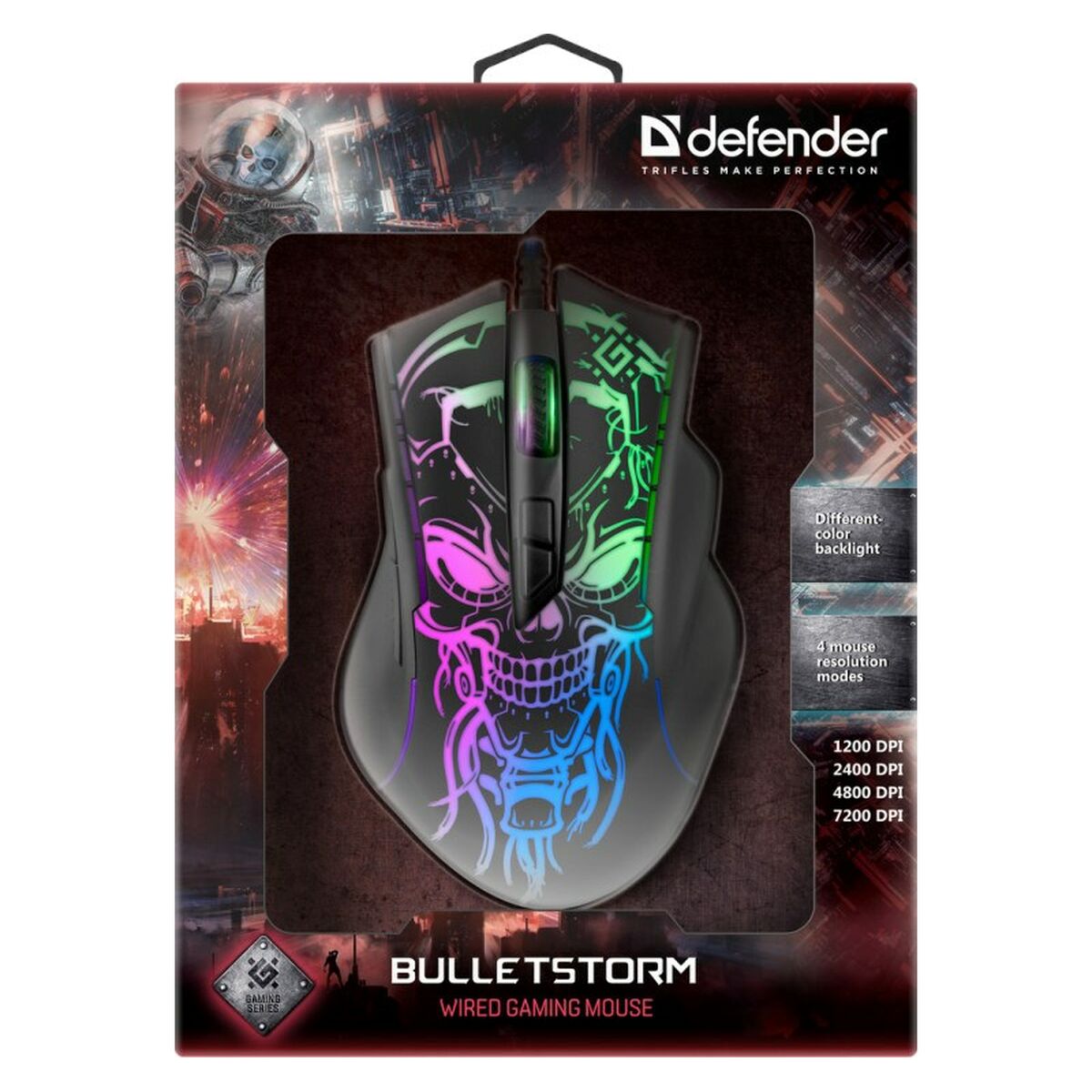 Ratón Óptico Defender BULLETSTORM GM-928 Negro