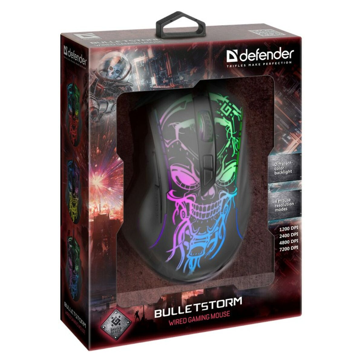 Ratón Óptico Defender BULLETSTORM GM-928 Negro