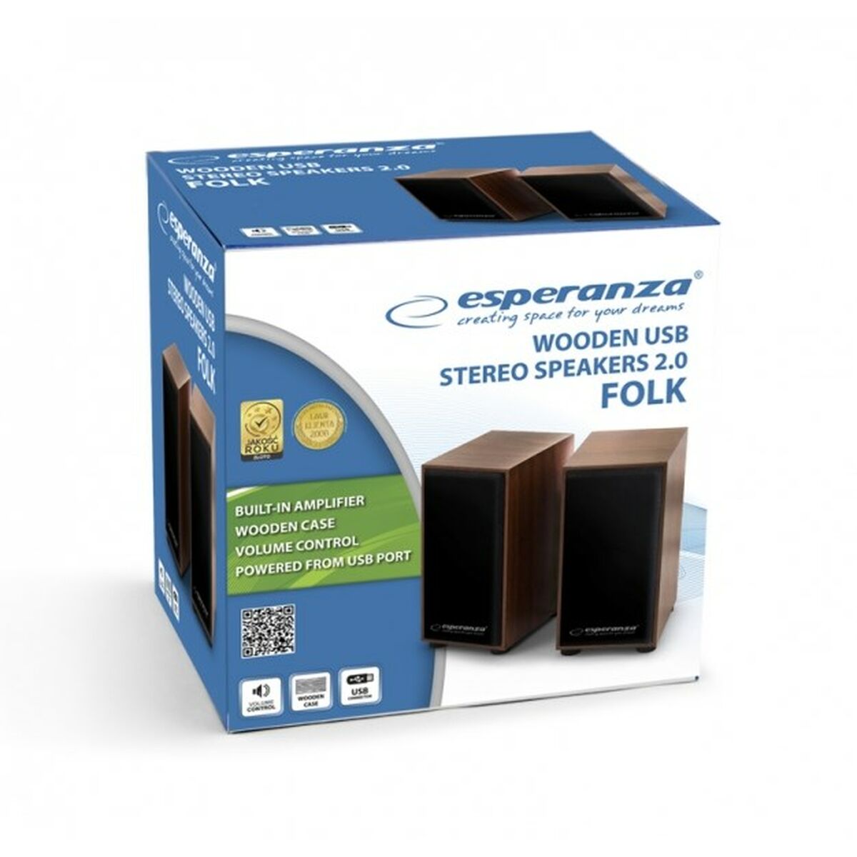 Altavoces PC Esperanza 2.0 FOLK Madera