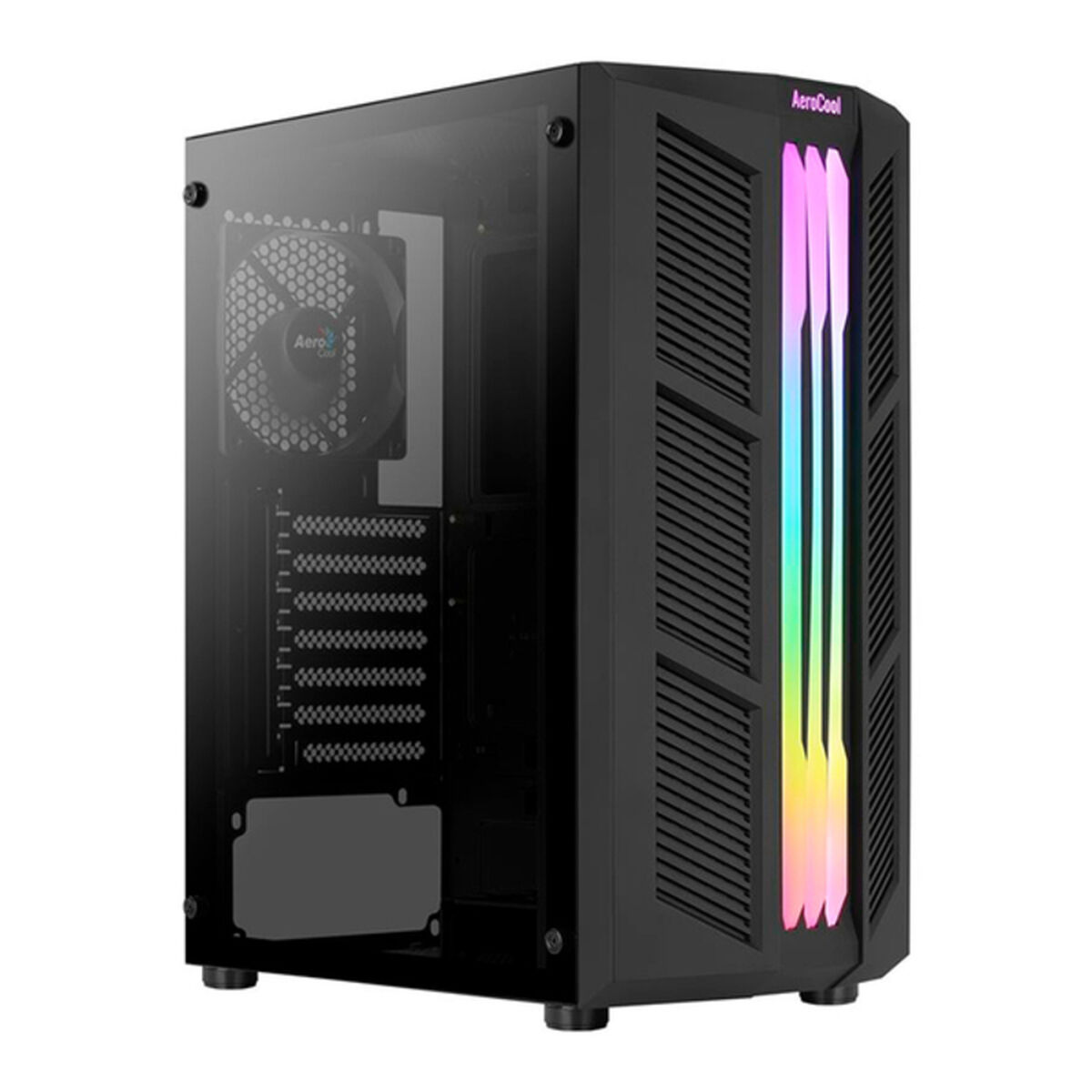 Caja Semitorre Micro ATX / ATX/ ITX Aerocool Prime Negro RGB