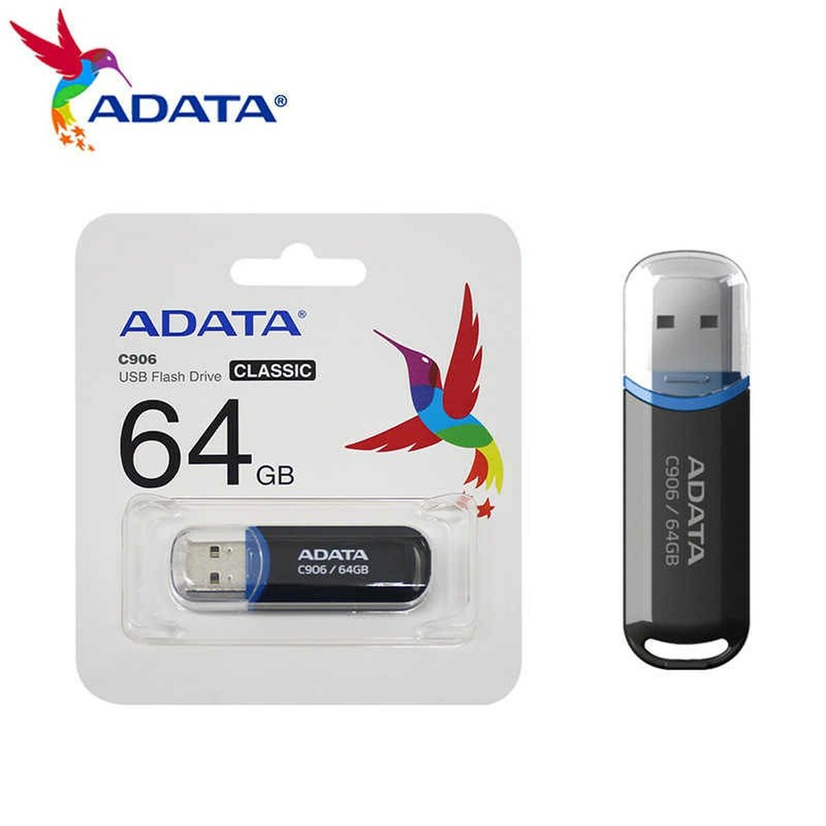 Memoria USB Adata C906 Negro 64 GB