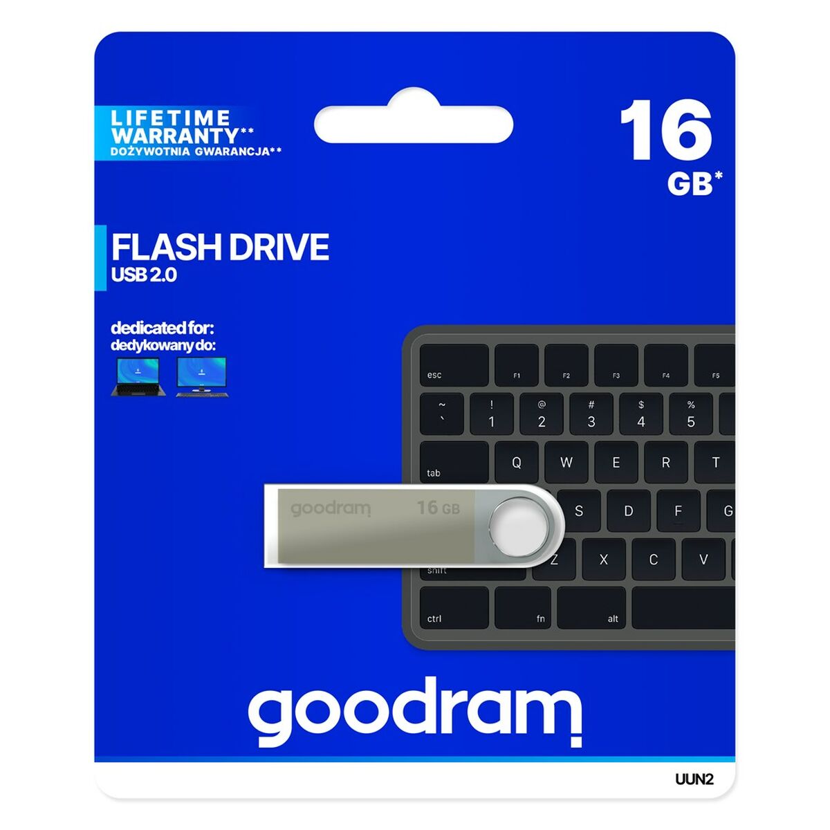 Memoria USB GoodRam UUN2 Plateado 16 GB