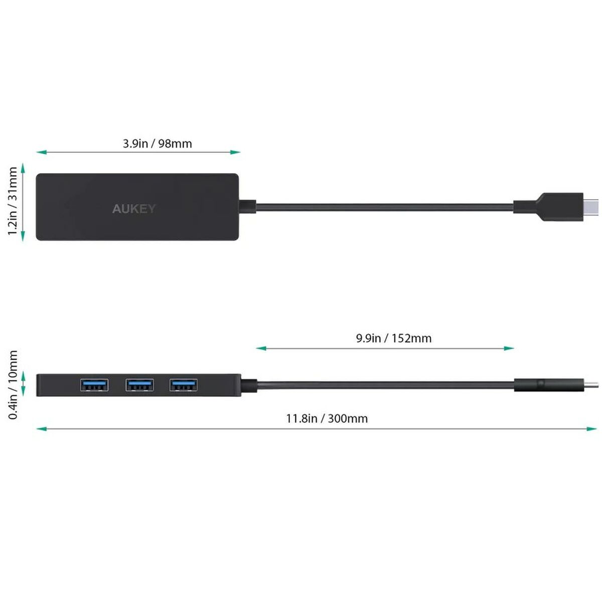 Hub USB Aukey CBC64 Negro