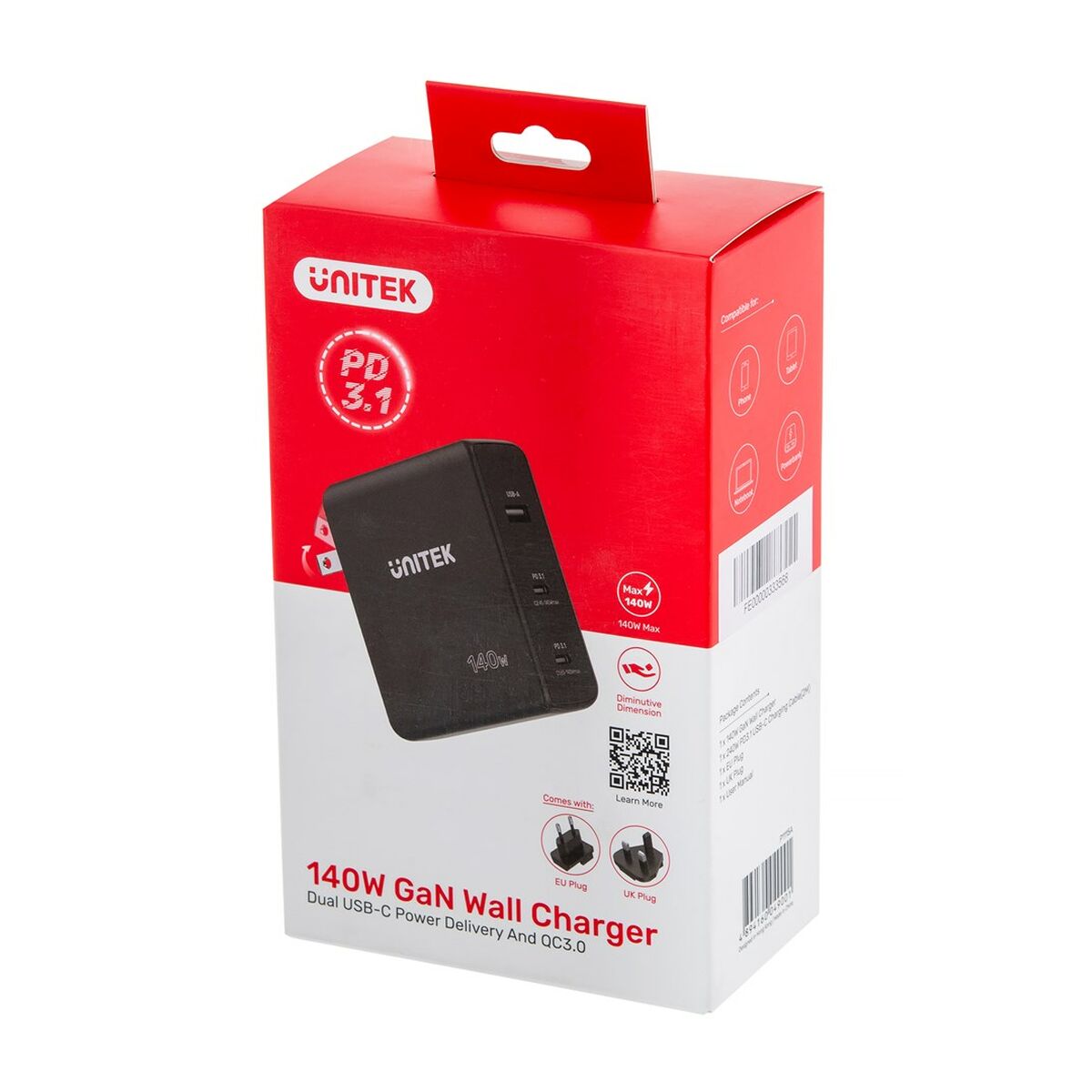 Cargador para Portátil Unitek P1115A 140 W