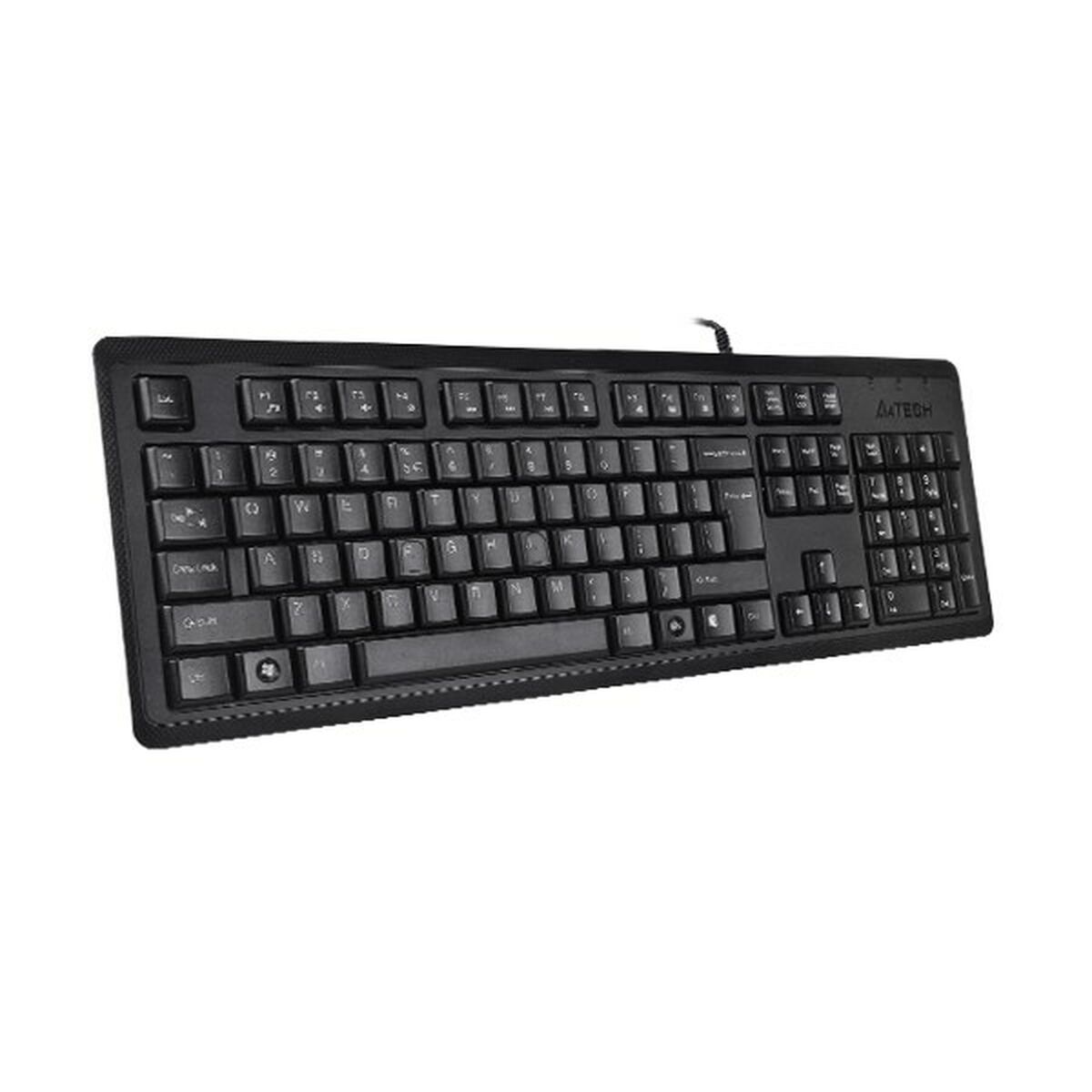 Teclado A4 Tech KR-92 Negro Monocromo Inglés QWERTY