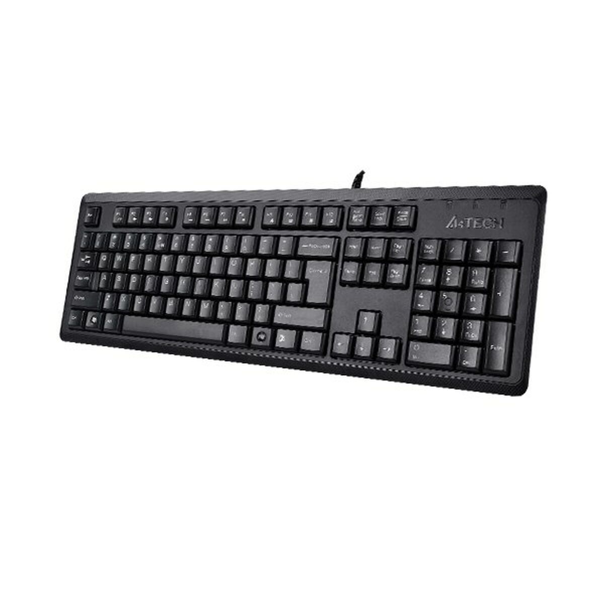 Teclado A4 Tech KR-92 Negro Monocromo Inglés QWERTY
