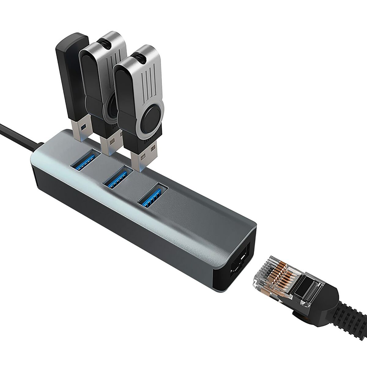 Hub USB Vakoss TC-4502X Gris