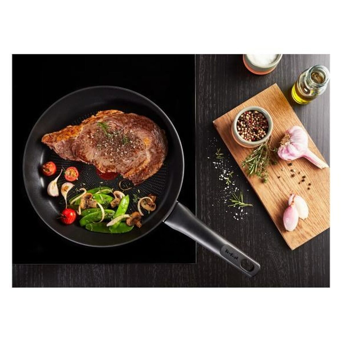 Juego de Sartenes Tefal G26890 Negro Aluminio (2 Unidades)