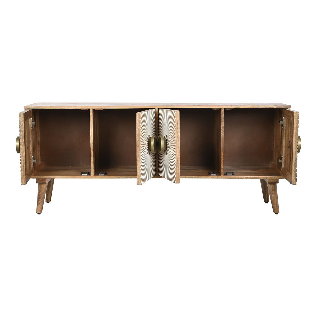 Mueble de TV Home ESPRIT Dorado Natural Madera 145 x 40 x 60 cm